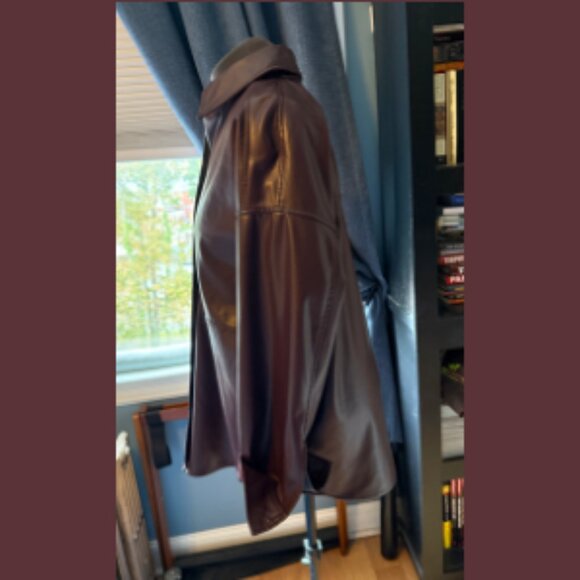 Gigi Vegan Leather Oversized Shirt Jacket - L - Picture 4 of 8